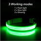LED Adjustable Dog Collars. Light the Night. Protect Your Pet.