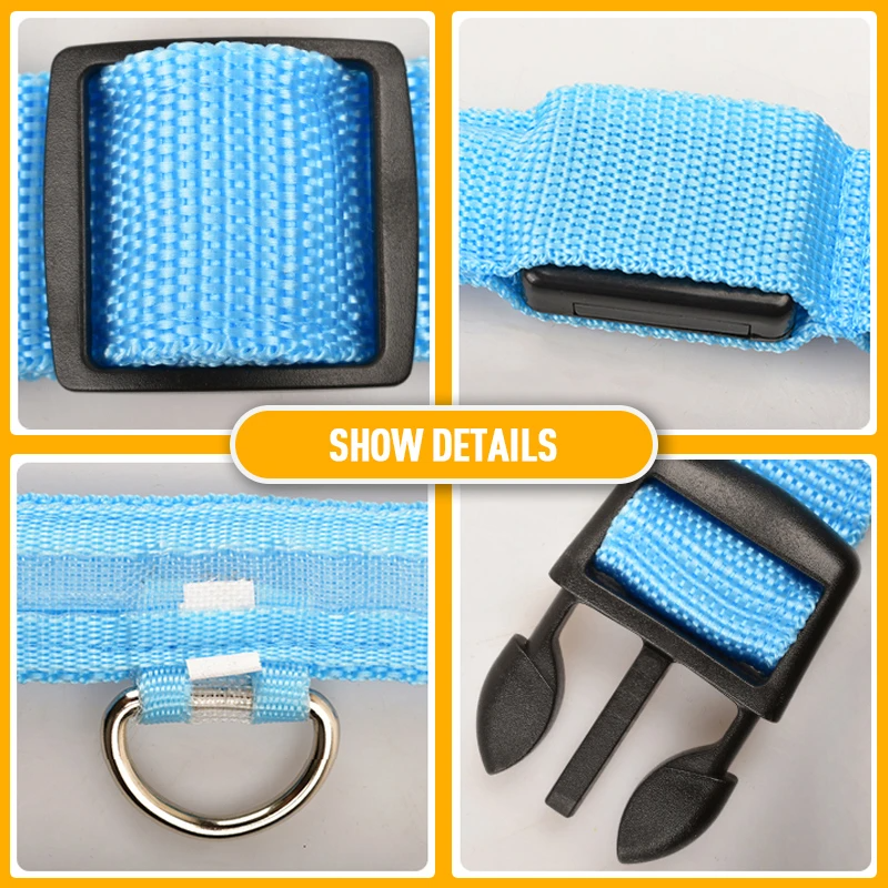 LED Adjustable Dog Collars. Light the Night. Protect Your Pet.